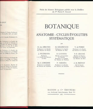 Précis de sciences biologiques : Botanique. Anatomie. Cycles évolutifs. Systématique . COLLECTIF