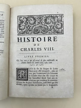 Histoire de Charles VIII . VARILLAS