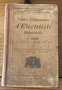 Cours élémentaire d'électricité industrielle 