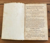 RARE : Les cinq Codes. Bulletins des lois n° 109 bis au 113 b