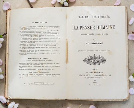 Tableau des progrès de la pensée humaine depuis Thalès jusqu'à Hegel. undefined