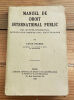 Louis Delbez . Manuel de droit international public 
