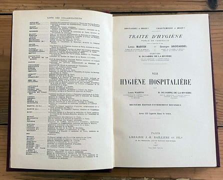 Traité d'hygiène publié en fascicules - VIII Hygiène hospitalière . Louis Martin et Georges Brouardel
