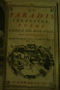 Le Paradis Terrestre, Poème imité de Milton.