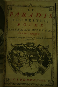 Le Paradis Terrestre, Poème imité de Milton.. DUBOCAGE Marie-Anne.