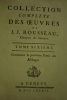 Mélanges (2vol, in Collection des Oeuvres Complètes de J.J. Rousseau).. Jean-Jacques ROUSSEAU.