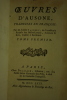Oeuvres d'Ausone (4vol).. AUSONE Decimus Magnus.