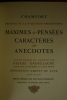 Maximes et Pensées, Caractères et Anecdotes (2vol), illustré par Louis-René de Luce.. CHAMFORT Nicolas de