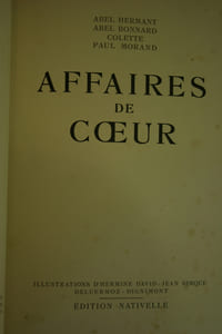 Affaires de Coeur, illustré par Hermine David, Jean Berque, Deluermoz, Dignimont.