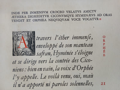 Orphée, fragment des Métamorphoses, illustré par Reynold Arnould.