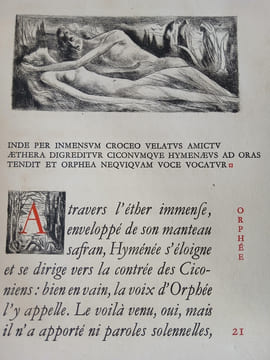 Orphée, fragment des Métamorphoses, illustré par Reynold Arnould.. OVIDE