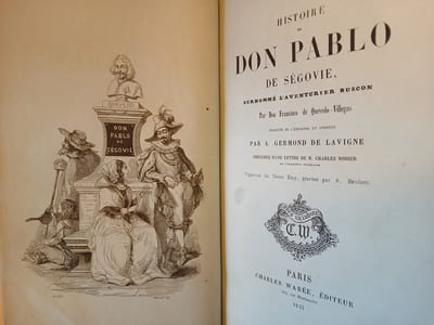 Histoire de Don Pablo de Ségovie, surnommé L'Aventurier Buscon, vignettes de Henri Émy.