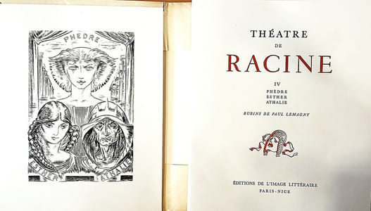 Théâtre de Racine, illustré par Raoul Serres (4vol).