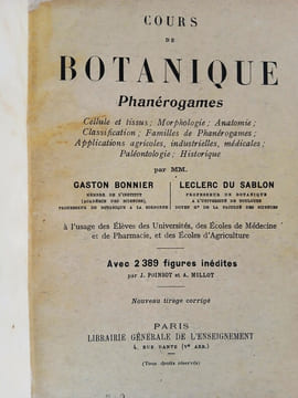 Cours de Botanique (2vol), Phanérogames - Cryptogames, avec plus de 3700 figures.. BONNIER Gaston, LECLERC du SABLON, CERIGHELLI Raoul.