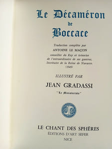 Le Décaméron (5vol), illustré par Jean Gradassi.