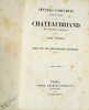 Essai sur les Révolutions anciennes (2vol, in Oeuvres complètes de M. le Vicomte de Chateaubriand). CHATEAUBRIAND François-Reneé de.