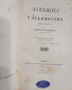 Averroès et l'averroïsme. Essai historique.