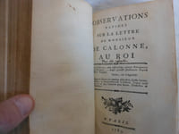 Lettre adressée au Roi le 7 février 1789, suivi de Observations rapides sur la Lettre de Calonne au Roi (par Cerutti Joseph).