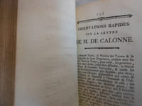 Lettre adressée au Roi le 7 février 1789, suivi de Observations rapides sur la Lettre de Calonne au Roi (par Cerutti Joseph).