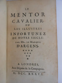 Le mentor cavalier ou les Illustres infortunes de notre siècle.