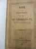 1572, Chronique du temps de Charles IX, par l'auteur de Clara Gazul.. MÉRIMÉE Prosper