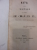 1572, Chronique du temps de Charles IX, par l'auteur de Clara Gazul.. MÉRIMÉE Prosper