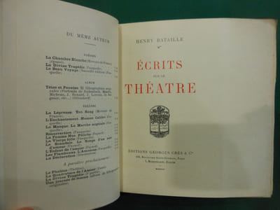 Écrits sur le théâtre.