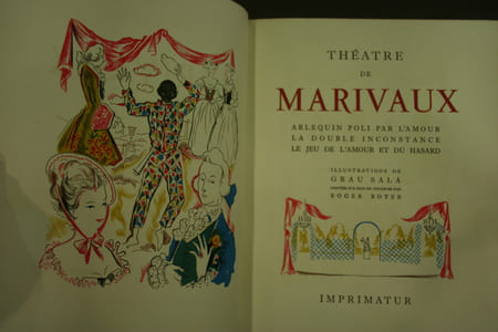 Théâtre de Marivaux (2vol), illustré par les bois en couleurs de Grau Sala.