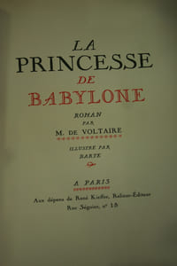 La Princesse de Babylone, illustré par Barte.