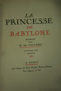 La Princesse de Babylone, illustré par Barte.