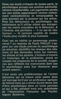 Le psychologue à l'école