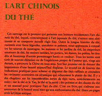L'art chinois du thé - traduction de Josette Herbert