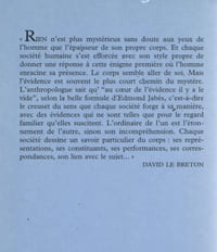Anthropologie du corps et modernité