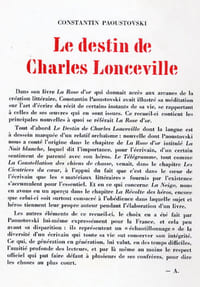 Le destin de Charles Lonceville et autres histoires - nouvelles traduites du russe par Lydia Delt et Véra Varzi