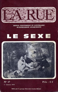 Revue culturelle et Littéraire d'Expression Anarchiste - n° 17 : Le Sexe