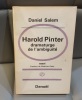 DANIEL SALEM HAROLD PINTER DRAMATURGE DE L'AMBIGUITÉ. 