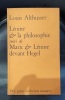 LOUIS ALTHUSSER Lénine et la philosophie suivi de Marx et Lénine devant Hegel. 