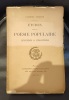 GABRIEL VICAIRE Études sur la poésie populaire Légendes et traditions . 