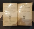 LA CIVILISATION EN ITALIE AU TEMPS DE LA RENAISSANCE par Jacob Burckhardt en deux volumes.. 