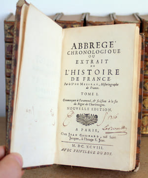 Abrégé chronologique de l'histoire de France, Tome 1 à 8 (complet). Sr De Mezeray