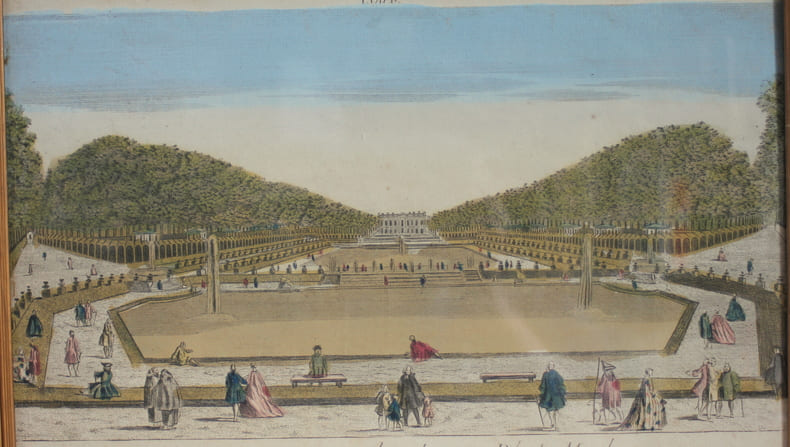 Vue d'optique &laquo; Vue perspective du ch&acirc;teau Rle. de Marly &raquo;. 