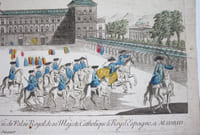 Vue d'optique « Vue du palais royal du Roy d'Espagne a Madrid »