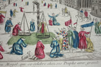 Vue d'optique La fêste du poids au Mongol qui se célebre chez ses peuples avec grande vénération
