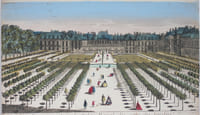 Vue d'optique Vue perspective du Palais Royal du coté du Jardin