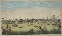 Vue d'optique Estampe « Vue générale de la ville d'Amsterdam du coté de Tye »