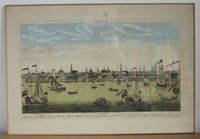 Vue d'optique Estampe « Vue générale de la ville d'Amsterdam du coté de Tye »