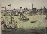 Vue d'optique Estampe « Vue générale de la ville d'Amsterdam du coté de Tye »