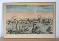 Vue d'optique Estampe « Vue perspective de l'Isle de Candie dans la mer méditerranée »