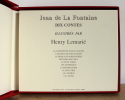 10 bois gravés de Henry Lemarié (1911-1991) représentant 10 contes de « La Fontaine ». Henry Lemarié