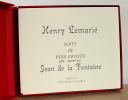 10 bois gravés de Henry Lemarié (1911-1991) représentant 10 contes de « La Fontaine ». Henry Lemarié